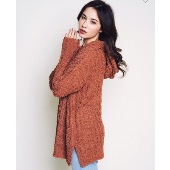 Last 1! Soft New Cozy Knit Popcorn Hoodie Sweater - Picture 5 of 12